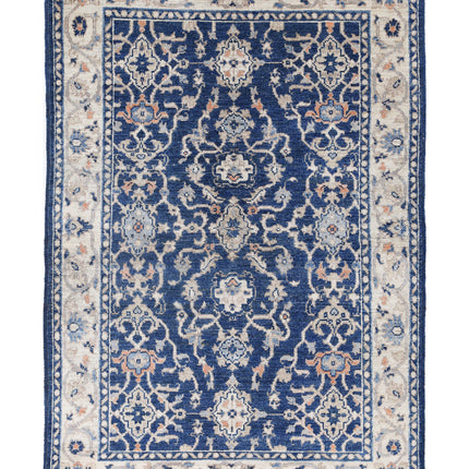 Ziegler 3' 11" X 5' 9" Hand Knotted Wool Rug 3' 11" X 5' 9" (119 X 175) / Blue / Wool
