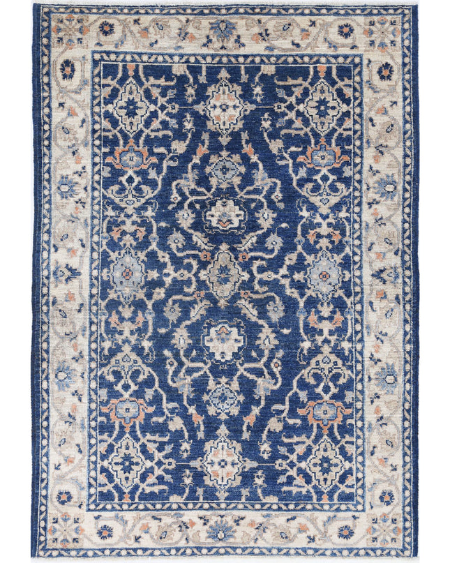 Ziegler 3' 11" X 5' 9" Hand Knotted Wool Rug 3' 11" X 5' 9" (119 X 175) / Blue / Wool