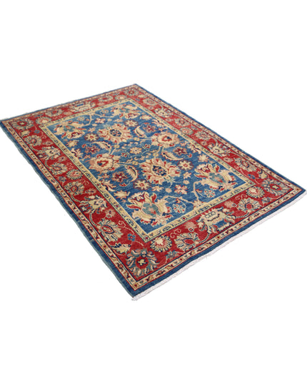 Ziegler 4' 2" X 5' 11" Hand Knotted Wool Rug 4' 2" X 5' 11" (127 X 180) / Blue / Wool