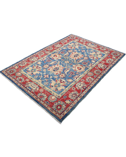 Ziegler 4' 2" X 5' 11" Hand Knotted Wool Rug 4' 2" X 5' 11" (127 X 180) / Blue / Wool