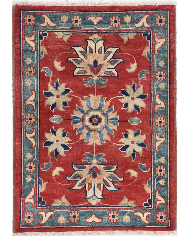 Ziegler 2' 0" X 2' 10" Hand Knotted Wool Rug 2' 0" X 2' 10" (61 X 86) / Red / Wool