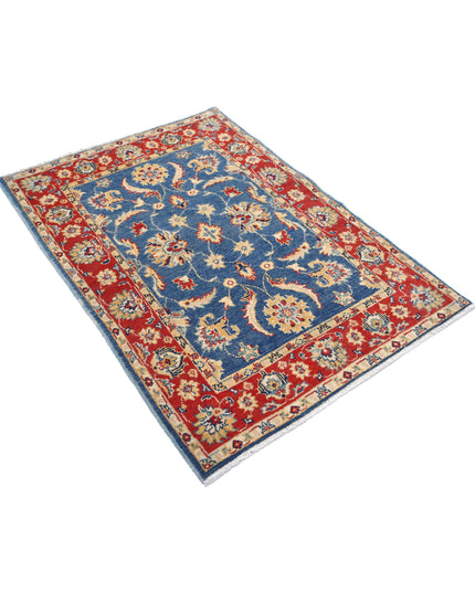 Ziegler 3' 4" X 4' 8" Hand Knotted Wool Rug 3' 4" X 4' 8" (101 X 142) / Blue / Wool