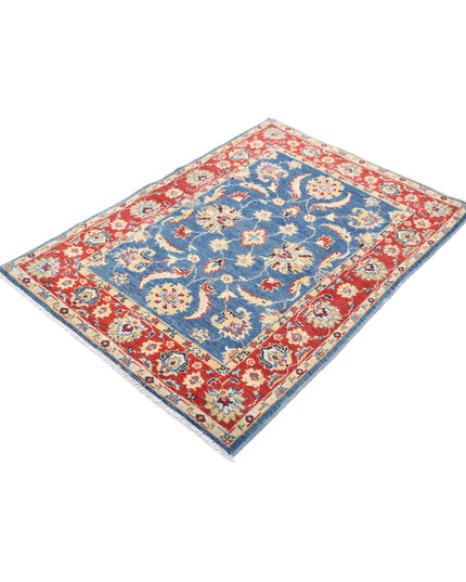 Ziegler 3' 4" X 4' 8" Hand Knotted Wool Rug 3' 4" X 4' 8" (101 X 142) / Blue / Wool