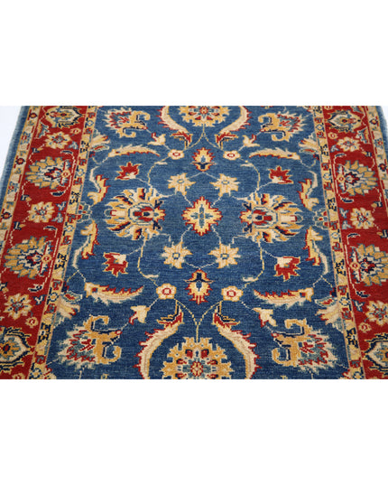 Ziegler 3' 4" X 4' 8" Hand Knotted Wool Rug 3' 4" X 4' 8" (101 X 142) / Blue / Wool