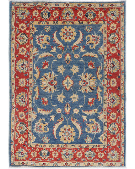 Ziegler 3' 4" X 4' 8" Hand Knotted Wool Rug 3' 4" X 4' 8" (101 X 142) / Blue / Wool