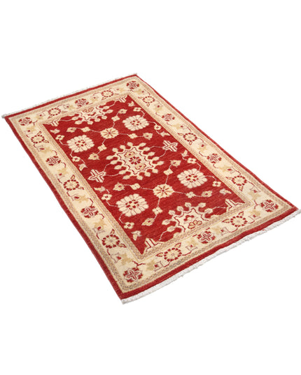 Ziegler 2' 6" X 4' 0" Hand Knotted Wool Rug 2' 6" X 4' 0" (76 X 122) / Red / Wool