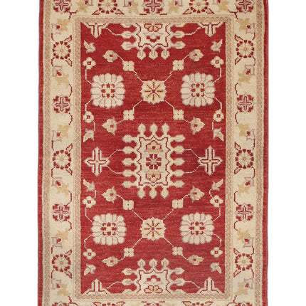 Ziegler 2' 6" X 4' 0" Hand Knotted Wool Rug 2' 6" X 4' 0" (76 X 122) / Red / Wool