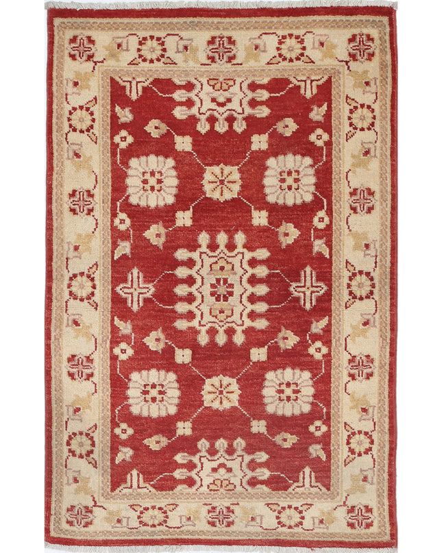 Ziegler 2' 6" X 4' 0" Hand Knotted Wool Rug 2' 6" X 4' 0" (76 X 122) / Red / Wool