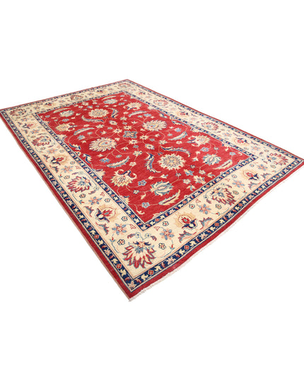 Ziegler 6' 8" X 9' 6" Hand Knotted Wool Rug 6' 8" X 9' 6" (203 X 290) / Red / Wool