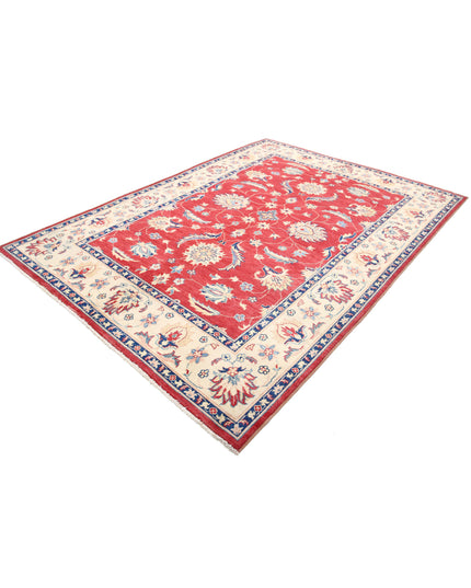 Ziegler 6' 8" X 9' 6" Hand Knotted Wool Rug 6' 8" X 9' 6" (203 X 290) / Red / Wool