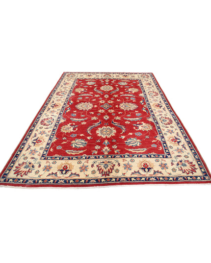 Ziegler 6' 8" X 9' 6" Hand Knotted Wool Rug 6' 8" X 9' 6" (203 X 290) / Red / Wool