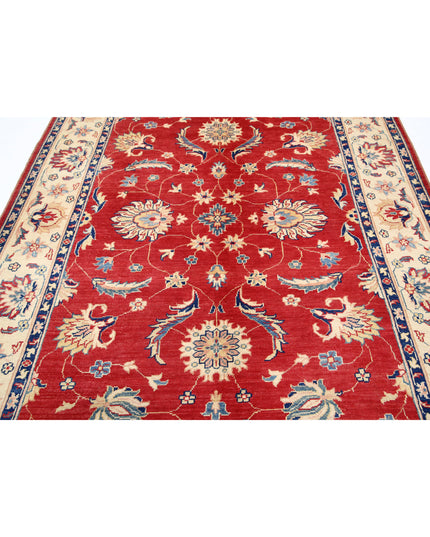 Ziegler 6' 8" X 9' 6" Hand Knotted Wool Rug 6' 8" X 9' 6" (203 X 290) / Red / Wool