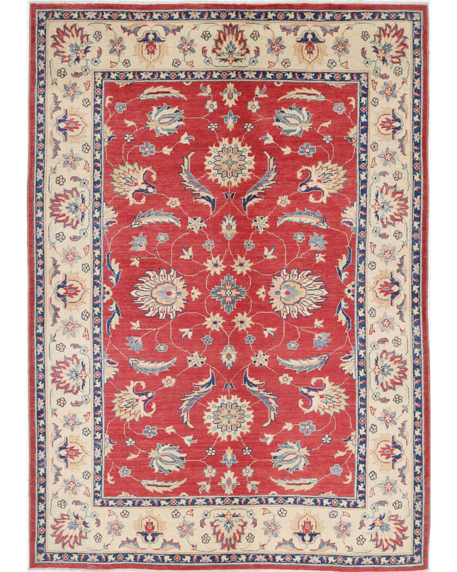 Ziegler 6' 8" X 9' 6" Hand Knotted Wool Rug 6' 8" X 9' 6" (203 X 290) / Red / Wool