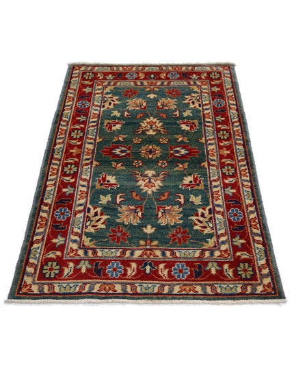 Ziegler 2' 10" X 4' 6" Hand Knotted Wool Rug 2' 10" X 4' 6" (86 X 137) / Green / Wool