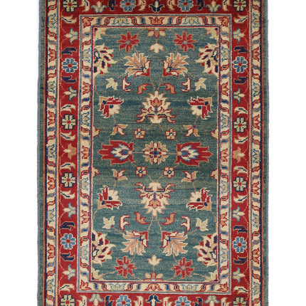 Ziegler 2' 10" X 4' 6" Hand Knotted Wool Rug 2' 10" X 4' 6" (86 X 137) / Green / Wool