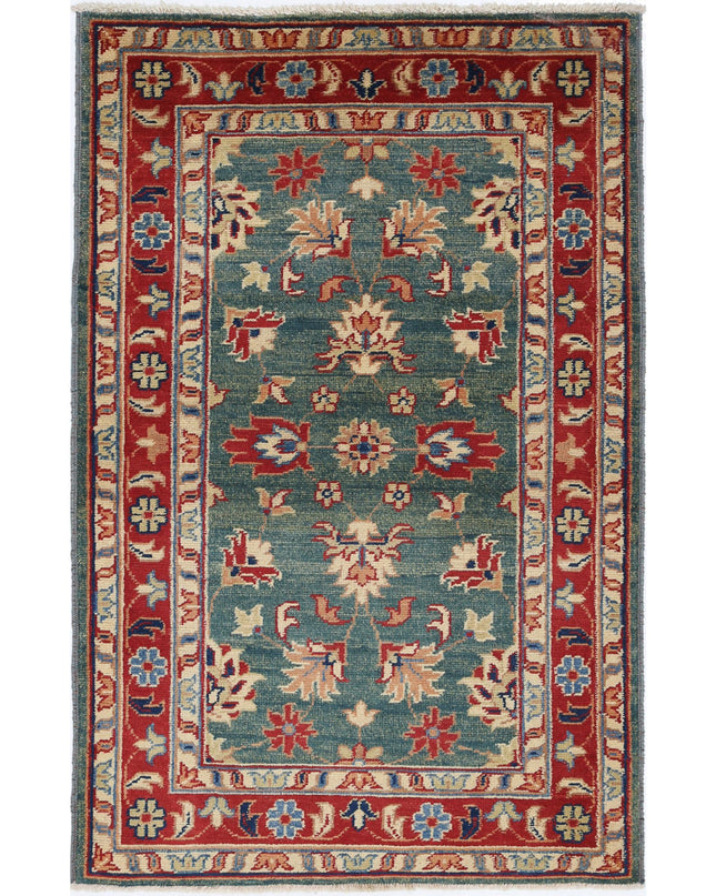 Ziegler 2' 10" X 4' 6" Hand Knotted Wool Rug 2' 10" X 4' 6" (86 X 137) / Green / Wool