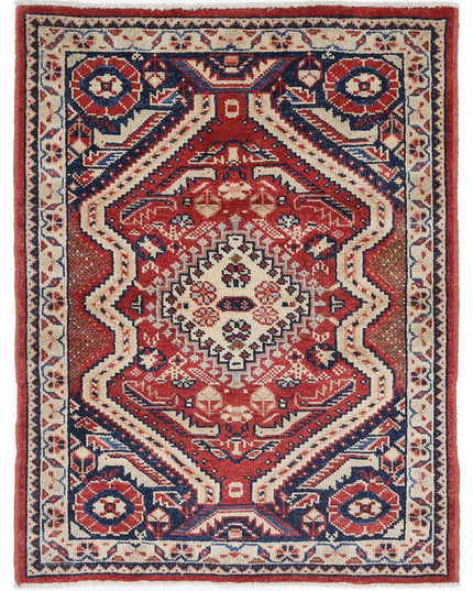 Ziegler 2' 8" X 3' 7" Hand Knotted Wool Rug 2' 8" X 3' 7" (81 X 109) / Red / Wool