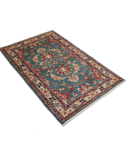 Ziegler 3' 1" X 4' 8" Hand Knotted Wool Rug 3' 1" X 4' 8" (94 X 142) / Green / Wool
