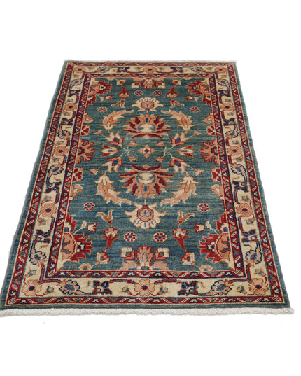 Ziegler 3' 1" X 4' 8" Hand Knotted Wool Rug 3' 1" X 4' 8" (94 X 142) / Green / Wool