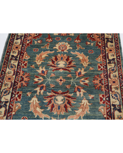 Ziegler 3' 1" X 4' 8" Hand Knotted Wool Rug 3' 1" X 4' 8" (94 X 142) / Green / Wool