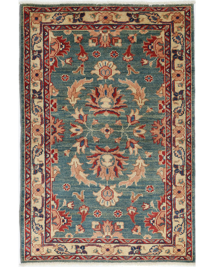Ziegler 3' 1" X 4' 8" Hand Knotted Wool Rug 3' 1" X 4' 8" (94 X 142) / Green / Wool