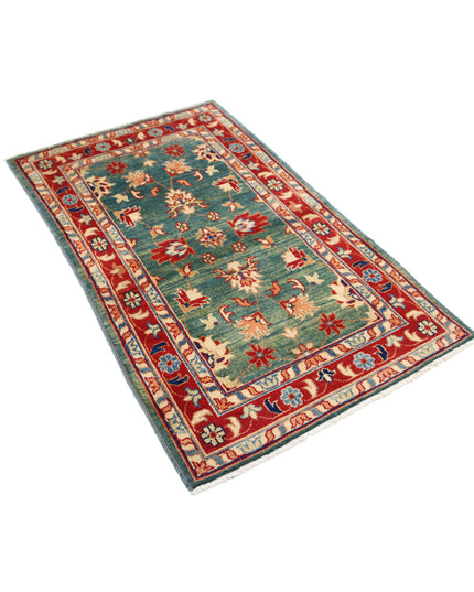 Ziegler 3' 0" X 4' 10" Hand Knotted Wool Rug 3' 0" X 4' 10" (91 X 147) / Green / Wool
