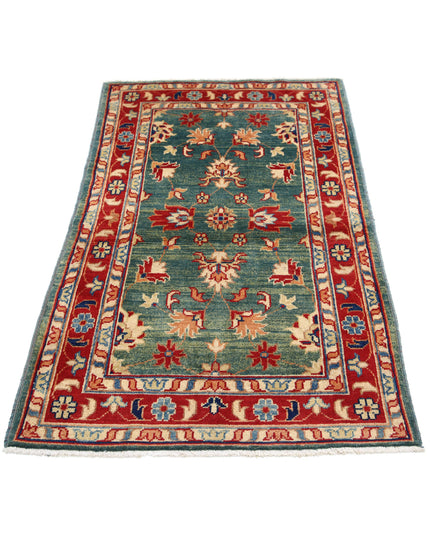 Ziegler 3' 0" X 4' 10" Hand Knotted Wool Rug 3' 0" X 4' 10" (91 X 147) / Green / Wool