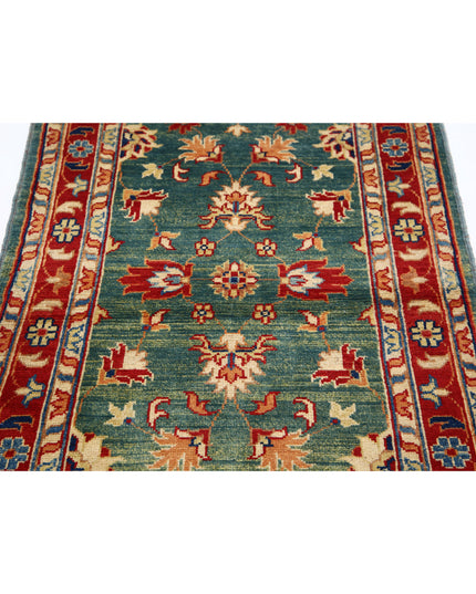 Ziegler 3' 0" X 4' 10" Hand Knotted Wool Rug 3' 0" X 4' 10" (91 X 147) / Green / Wool