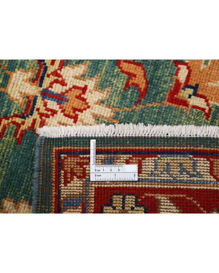 Ziegler 3' 0" X 4' 10" Hand Knotted Wool Rug 3' 0" X 4' 10" (91 X 147) / Green / Wool