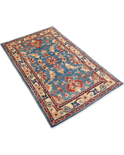 Ziegler 2' 1" X 4' 1" Hand Knotted Wool Rug 2' 1" X 4' 1" (63 X 124) / Blue / Wool