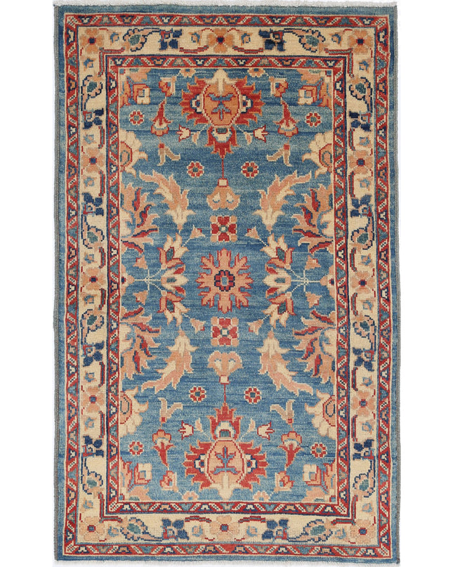 Ziegler 2' 1" X 4' 1" Hand Knotted Wool Rug 2' 1" X 4' 1" (63 X 124) / Blue / Wool