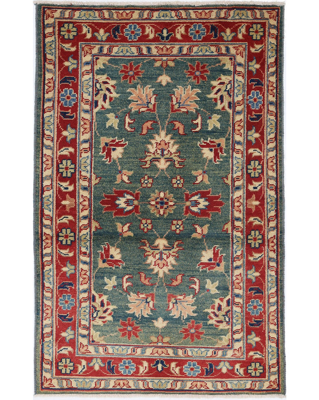 Ziegler 2' 11" X 4' 9" Hand Knotted Wool Rug 2' 11" X 4' 9" (89 X 145) / Green / Wool
