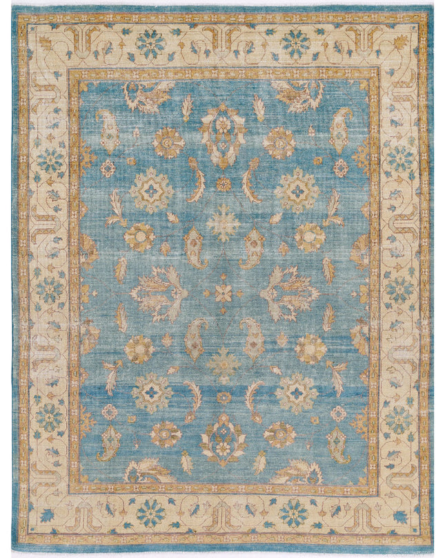 Ziegler 7' 9" X 9' 11" Hand Knotted Wool Rug 7' 9" X 9' 11" (236 X 302) / Blue / Wool