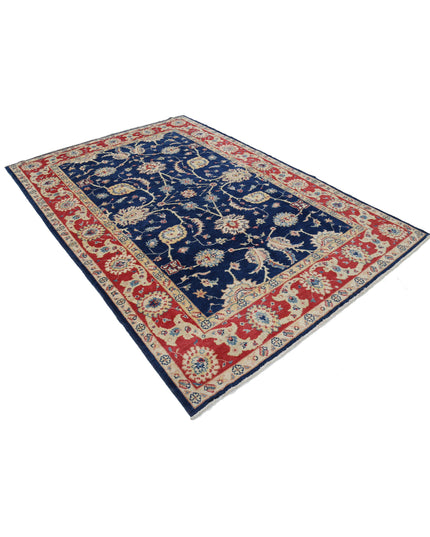 Ziegler 6' 1" X 8' 11" Hand Knotted Wool Rug 6' 1" X 8' 11" (185 X 272) / Blue / Wool