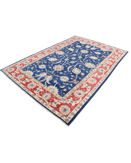Ziegler 6' 1" X 8' 11" Hand Knotted Wool Rug 6' 1" X 8' 11" (185 X 272) / Blue / Wool