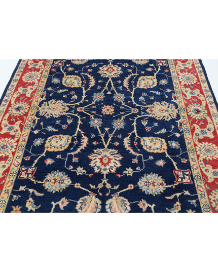Ziegler 6' 1" X 8' 11" Hand Knotted Wool Rug 6' 1" X 8' 11" (185 X 272) / Blue / Wool