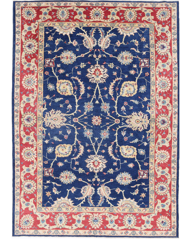 Ziegler 6' 1" X 8' 11" Hand Knotted Wool Rug 6' 1" X 8' 11" (185 X 272) / Blue / Wool
