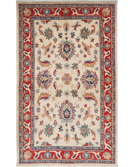 Ziegler 4' 0" X 6' 7" Hand Knotted Wool Rug 4' 0" X 6' 7" (122 X 201) / Beige / Wool