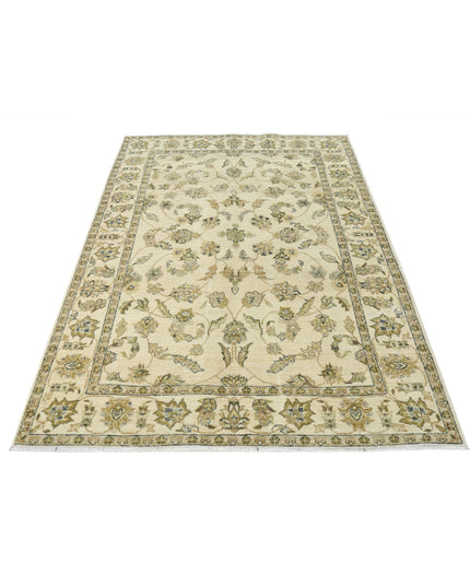 Ziegler 4' 5" X 6' 5" Hand Knotted Wool Rug 4' 5" X 6' 5" (135 X 196) / Ivory / Wool