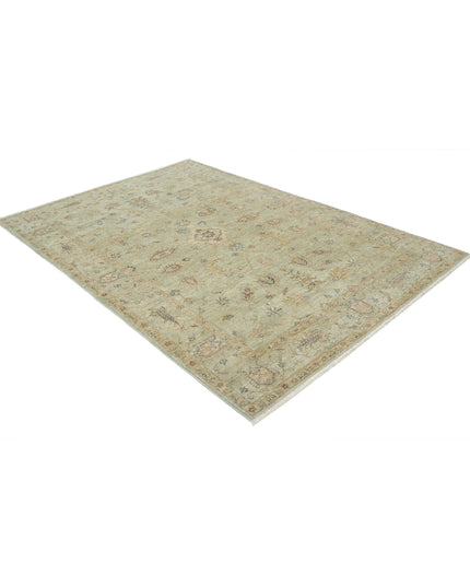 Ziegler 5' 4" X 7' 9" Hand Knotted Wool Rug 5' 4" X 7' 9" (162 X 236) / Green / Wool