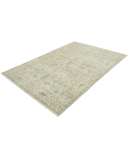 Ziegler 5' 4" X 7' 9" Hand Knotted Wool Rug 5' 4" X 7' 9" (162 X 236) / Green / Wool