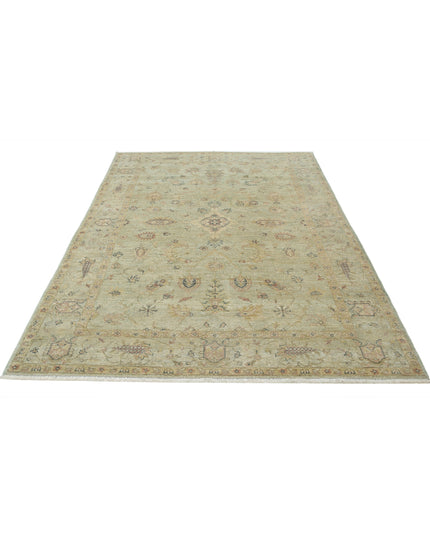 Ziegler 5' 4" X 7' 9" Hand Knotted Wool Rug 5' 4" X 7' 9" (162 X 236) / Green / Wool