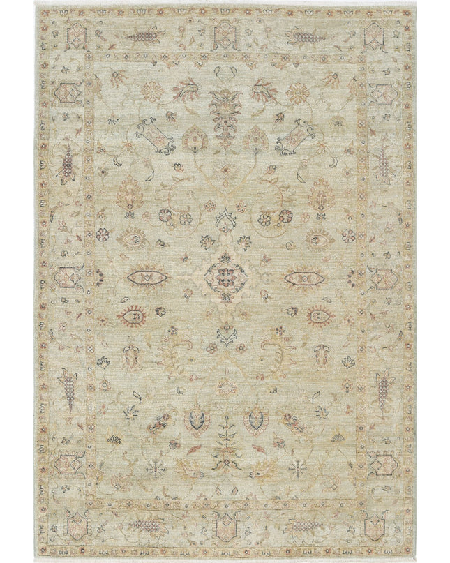 Ziegler 5' 4" X 7' 9" Hand Knotted Wool Rug 5' 4" X 7' 9" (162 X 236) / Green / Wool