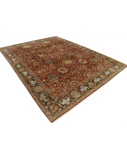 Ziegler 8' 10" X 11' 9" Hand Knotted Wool Rug 8' 10" X 11' 9" (269 X 358) / Rust / Wool