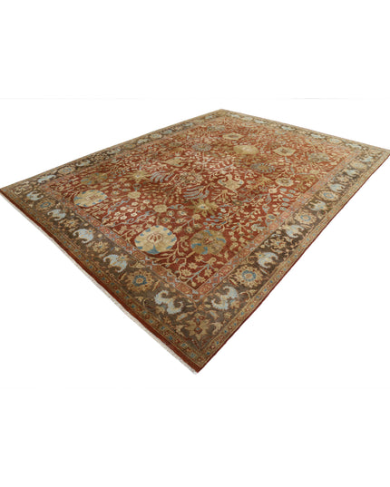 Ziegler 8' 10" X 11' 9" Hand Knotted Wool Rug 8' 10" X 11' 9" (269 X 358) / Rust / Wool