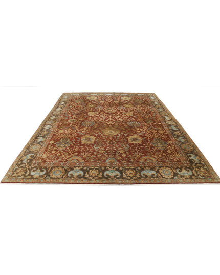 Ziegler 8' 10" X 11' 9" Hand Knotted Wool Rug 8' 10" X 11' 9" (269 X 358) / Rust / Wool
