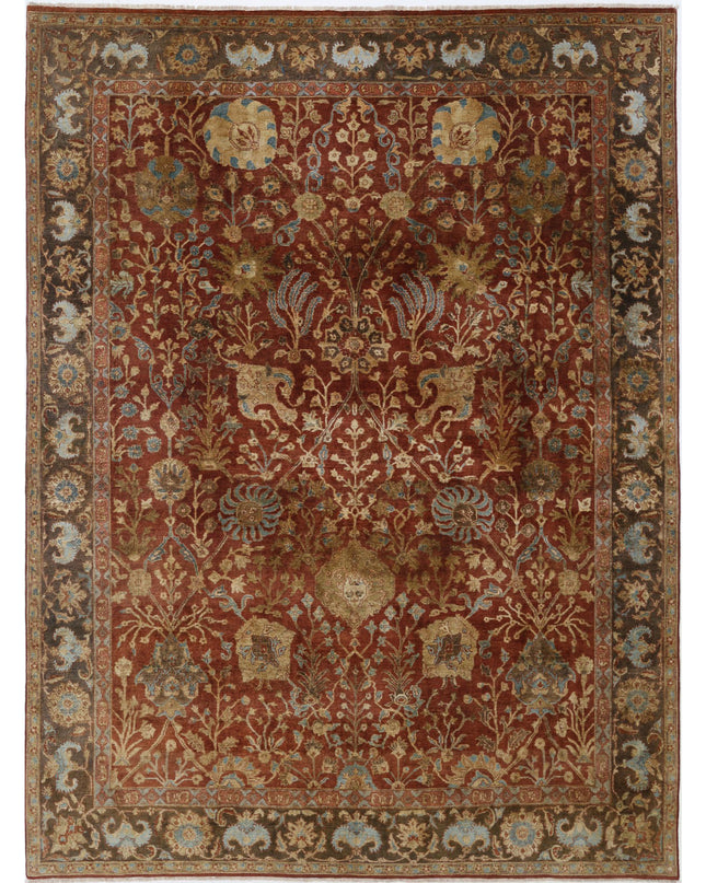 Ziegler 8' 10" X 11' 9" Hand Knotted Wool Rug 8' 10" X 11' 9" (269 X 358) / Rust / Wool