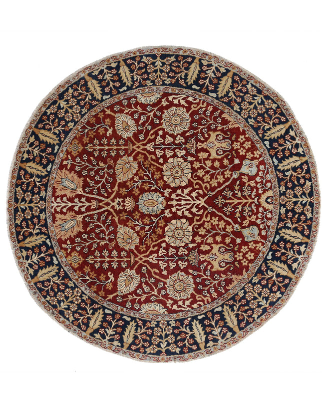 Ziegler 7' 7" X 7' 9" Hand Knotted Wool Rug 7' 7" X 7' 9" (231 X 236) / Red / Wool