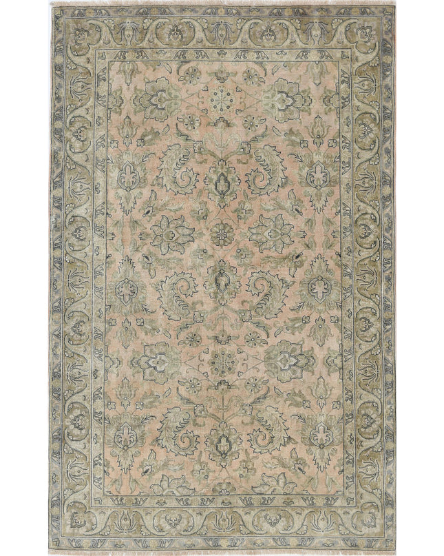 Ziegler 4' 10" X 7' 7" Hand Knotted Wool Rug 4' 10" X 7' 7" (147 X 231) / Pink / Wool