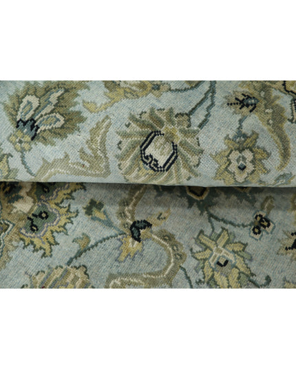 Ziegler 4' 8" X 4' 11" Hand Knotted Wool Rug 4' 8" X 4' 11" (142 X 150) / Blue / Wool